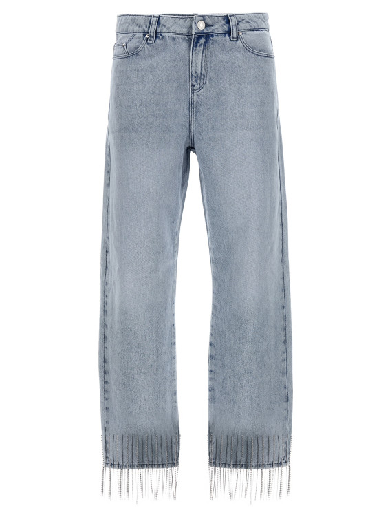 Rhinestone fringed jeans #1