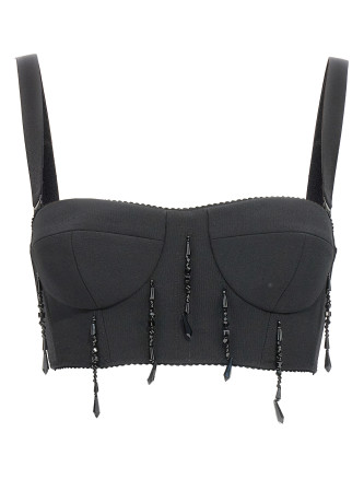 Bead bustier top