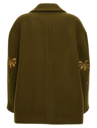 Palm embroidery coat #