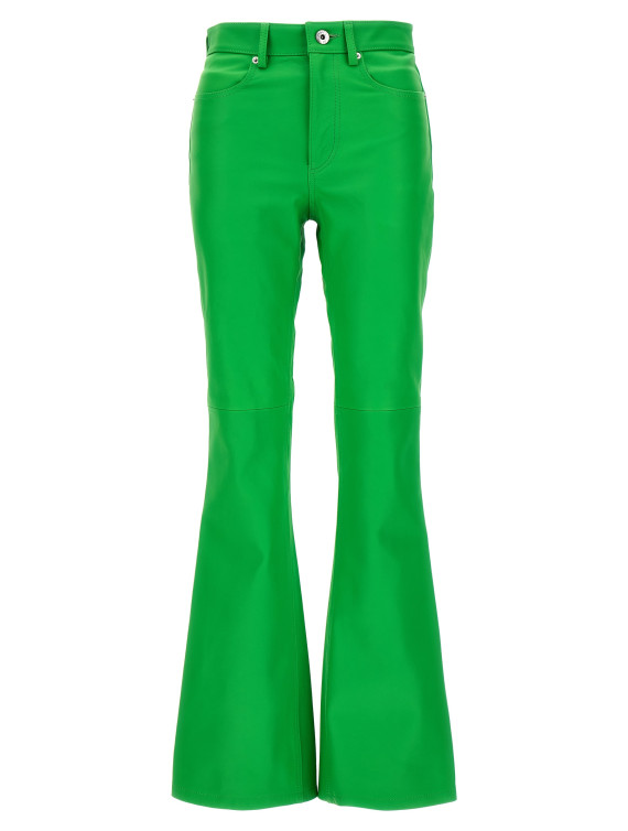 Leather bootcut trousers #1