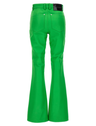 Leather bootcut trousers #