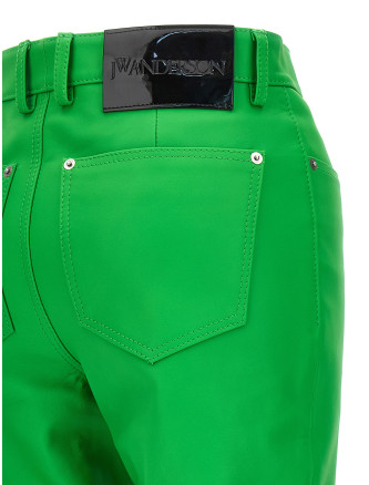 Leather bootcut trousers #