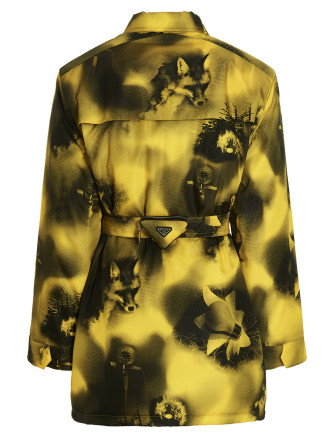 Re-Nylon printed parka #