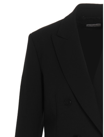 Wool double breast blazer jacket #