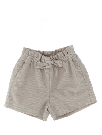 Ribbed velvet shorts