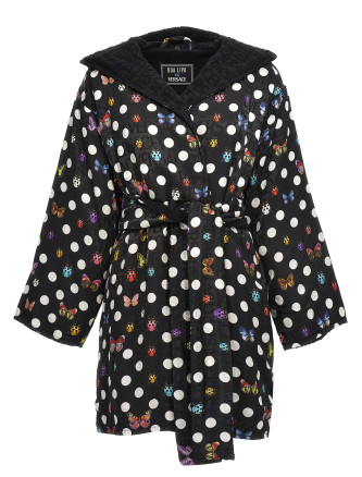 'Heritage Butterflies & Ladybugs Polka' bathrobe