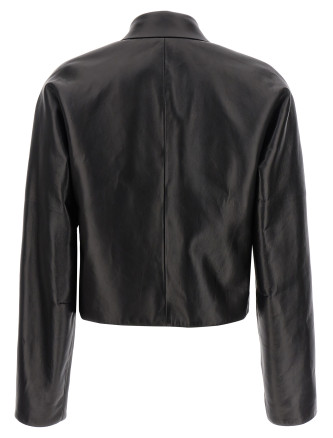 Leather blouson #