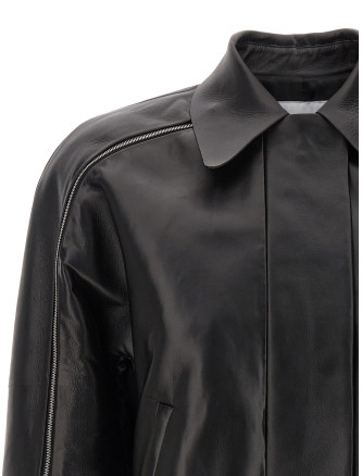 Leather blouson #