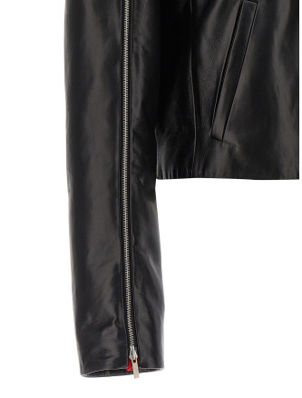 Leather blouson #
