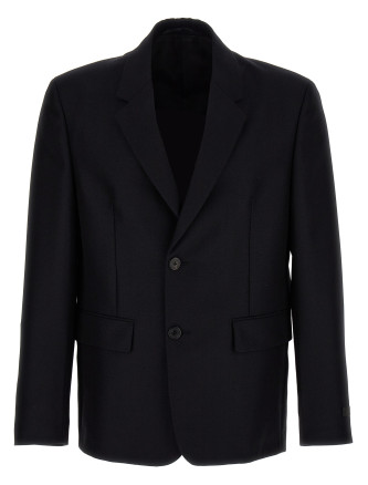 Removable collar single-breasted blazer #