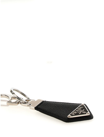 Saffiano logo keyring #