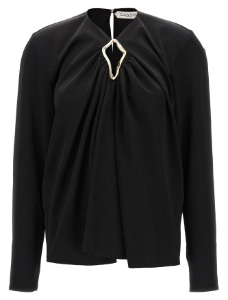 Metallic detail blouse