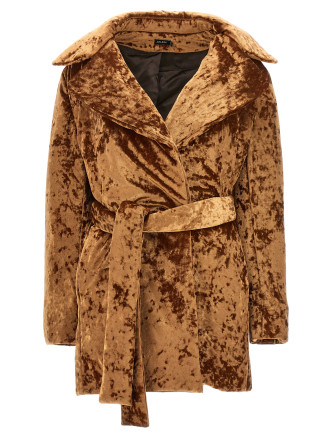 'Crushed velvet' coat