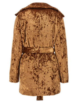 'Crushed velvet' coat #