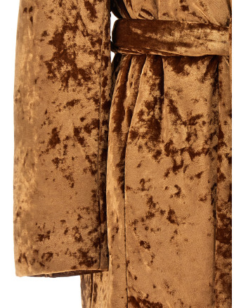 'Crushed velvet' coat #