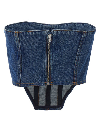 Denim bustier top #