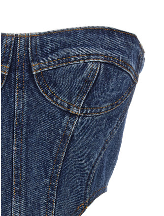 Denim bustier top #