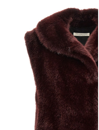 Extra long faux fur vest #