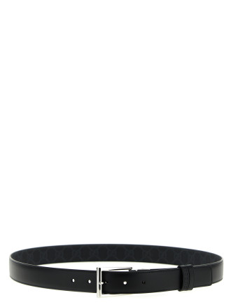 Rectangular buckle reversible belt