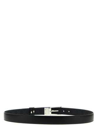 Rectangular buckle reversible belt #