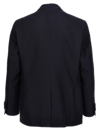 Single-breasted jacquard blazer #