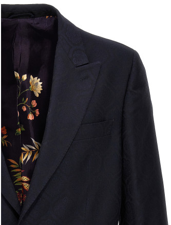 Single-breasted jacquard blazer #