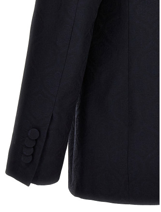 Single-breasted jacquard blazer #