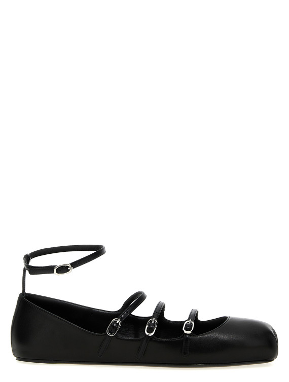 Leather strap ballet flats #1