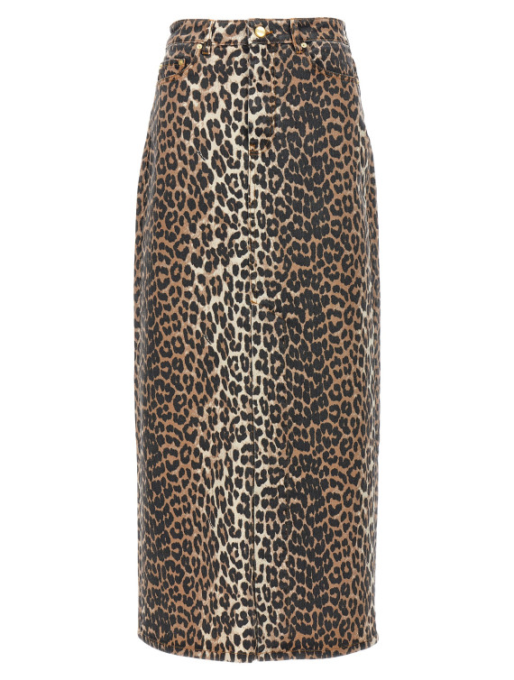Animal print long skirt #1