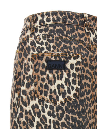 Animal print long skirt #