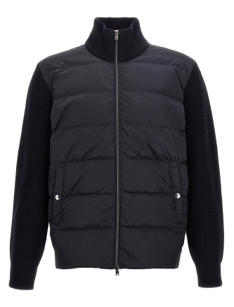 Two-material puffer jacket
