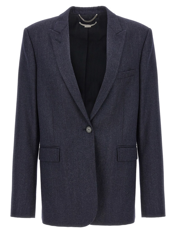 Single-breasted wool blazer #1