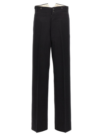Strap wool pants