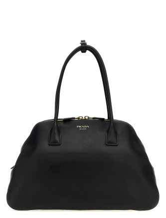 Medium leather shopping bag