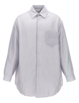 Striped shirt jacket