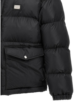 Logo plate down jacket #