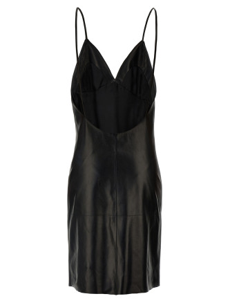 Leather slip dress #