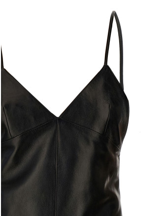 Leather slip dress #