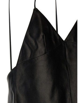 Leather slip dress #