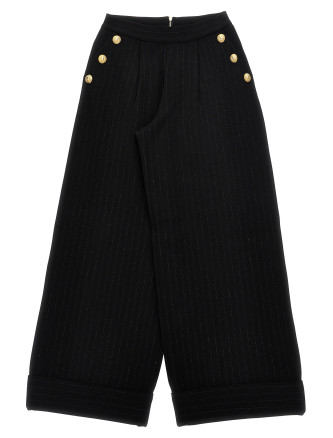 Lurex pinstriped pants