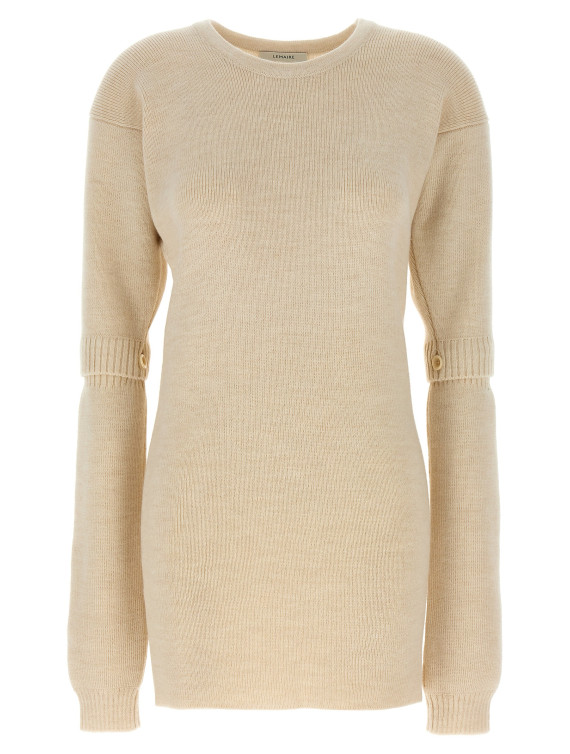 Knitted dress with removable sleeves #1