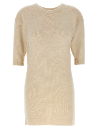 Knitted dress with removable sleeves #