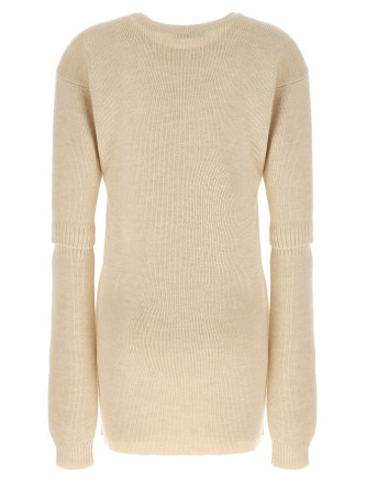 Knitted dress with removable sleeves #