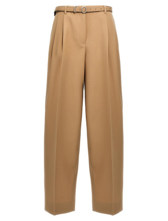 Gabardine belt pants