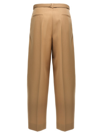 Gabardine belt pants #