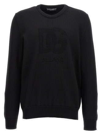 'DG' intarsia sweater
