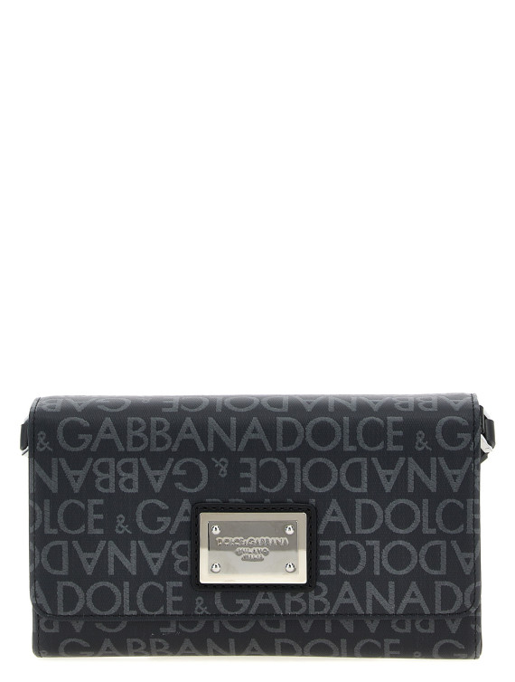Coated jacquard crossbody bag #1