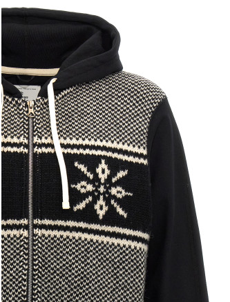 Jacquard insert hoodie #