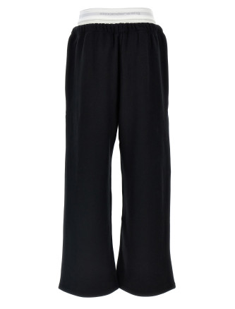 'Wide Leg W/ Logo Elastic Exposed Brief' joggers #