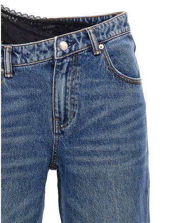 'Dip Side Lace Undie' jeans #